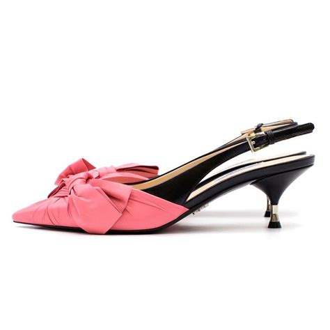 prada slingback sandals sale|Prada kitten heel shoes.